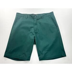 Only NY Flat Front Chino Shorts Men's Green 34